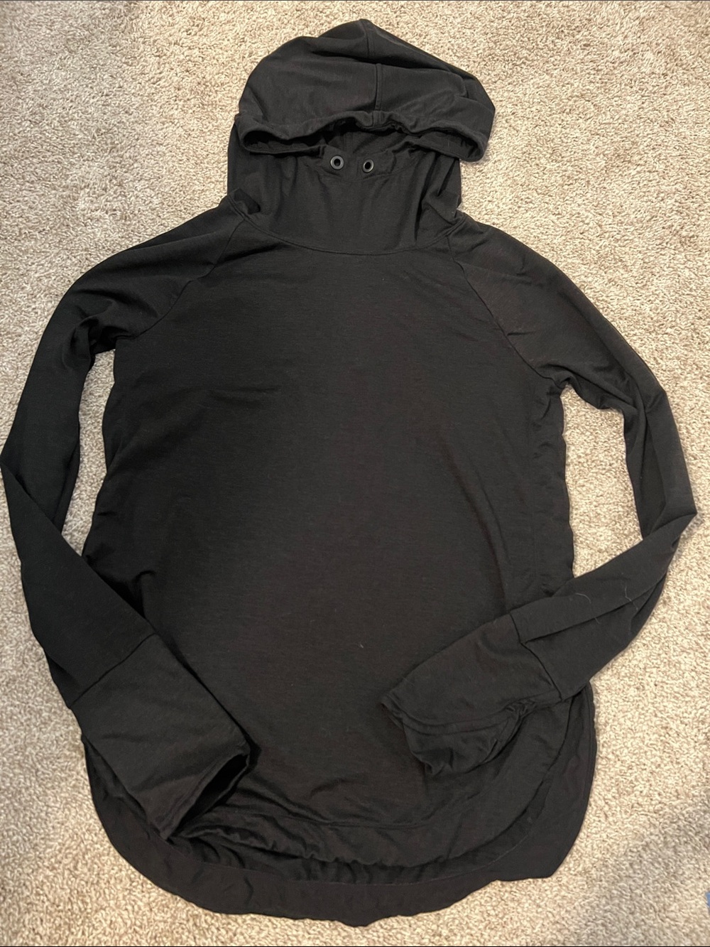 Athleta Black Hooded Top